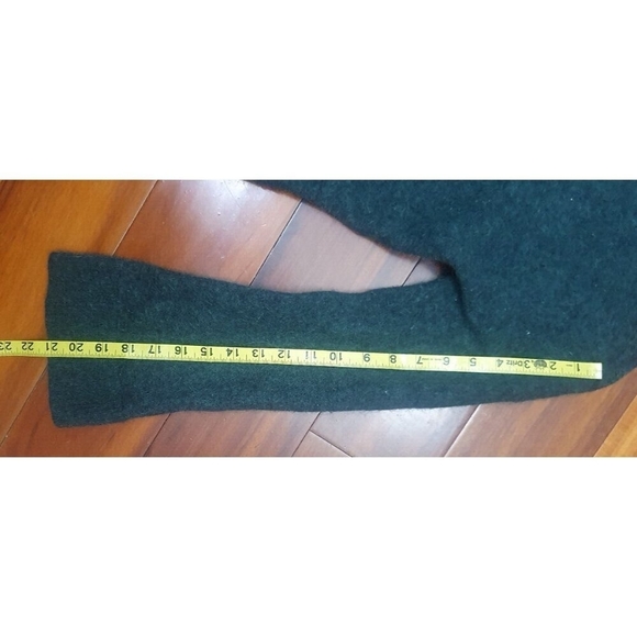 & Other Stories Sweater Mohair /Wool,Dark green Mock Neck, flared sleeve at hem - Picture 11 of 11
